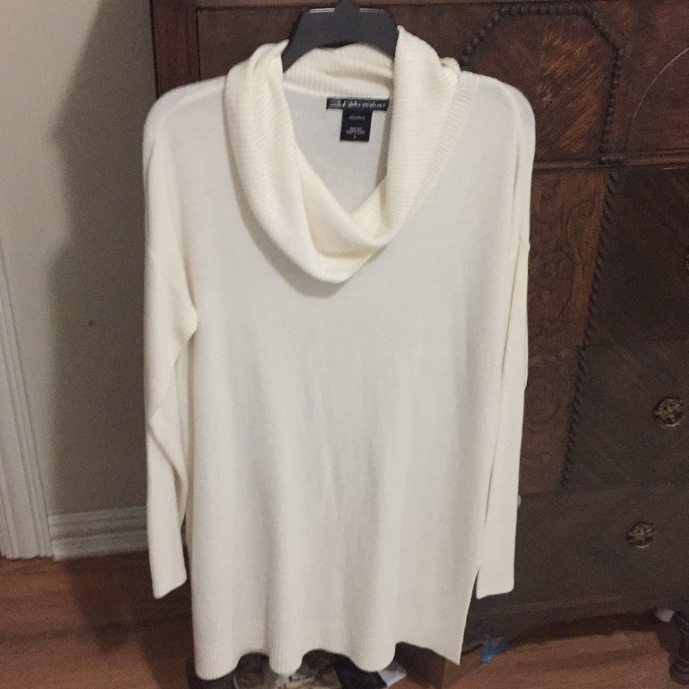 Long Light Weight Cowl Neck Sweater